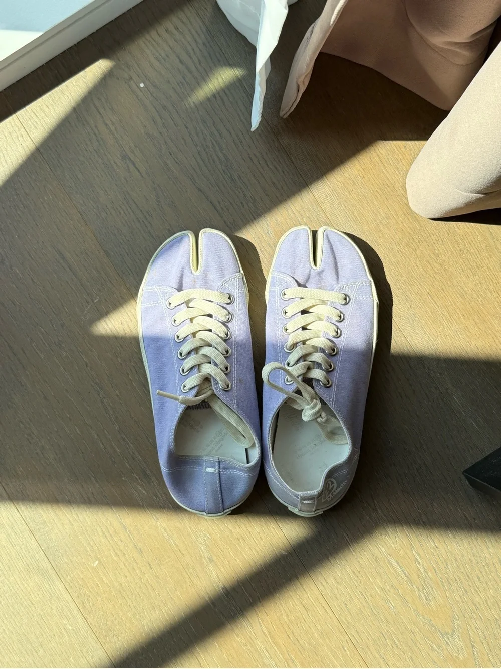 Maison Margiela Lavender Canvas Tabi Purple Sneakers